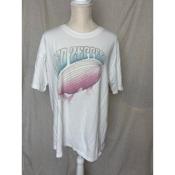 American Eagle Led Zeppelin Band White T-Shirt Size XS/S - Picture 1 of 8
